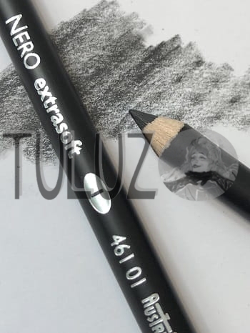 Czarna kredka nero w ołówku - tłusta - miękka  tuluz.jpg