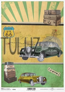 ITD Collection papier ryżowy A4 samochody kod.prod.R1046