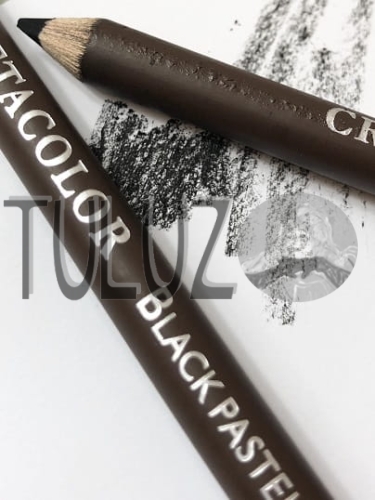 Czarna kredka, pastel w ołówku - sucha tuluz.jpg