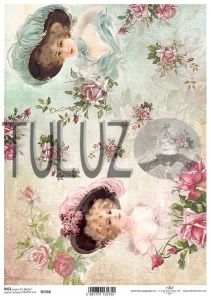 ITD Collection papier ryżowy A4 kobiety w kapeluszu kod.prod.R1316