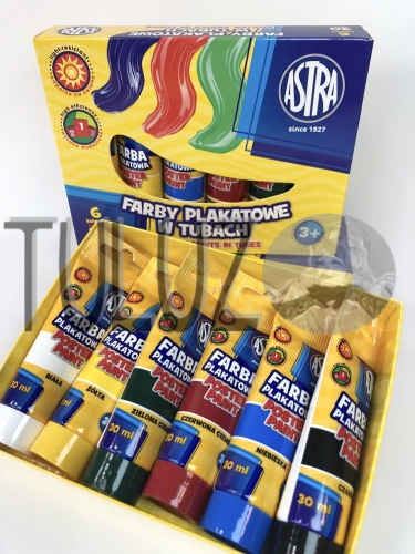 Farby plakatowe Astra 6 kolorów 30 ml 83119900..jpg