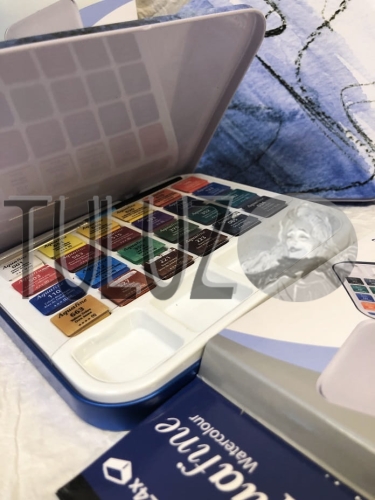 131900924 AquaFine Watercolour Travel Set 24 kolorów Daler-Rowney Zestaw fabr Akwarelowych..jpg