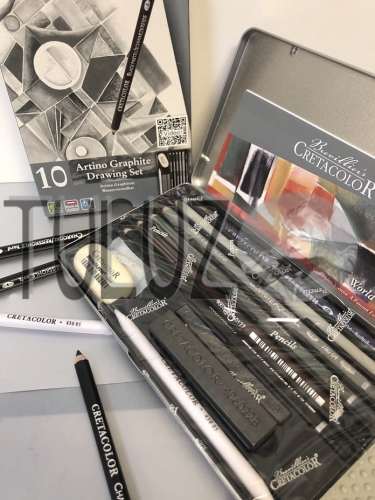 Cretacolor Artino Graphite Drawing Set 10 sztuk 40021. Zestaw do rysowania.jpg