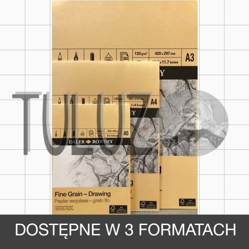 Drawing Pads Fine Grain 120g m2 Daler Rowney Szkicownik 437035200 437035300 437035400 437035500 New_.jpg