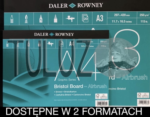 Bristol Pads Graphic Series 250g m2 20 arkuszy Blok do aerografów 435620300 435620400 Daler Rowney New.jpg
