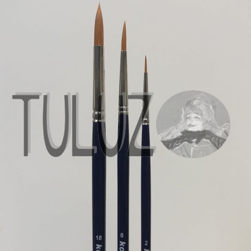 Pędzle seria 8009 Kolibri Tuluz pędzle włosie syntetyczne..jpg