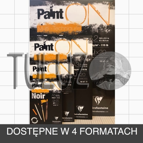 Clairefontaine Paint On Multi-Techniques Noir 250g 20 arkuszy..jpg