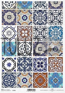 ITD Collection papier ryżowy A4 kolorowe kafelki kod.prod.R1381