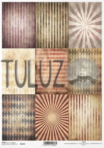 ITD Collection papier ryżowy A4 tła karnawałowe vintage kod.prod.R1654