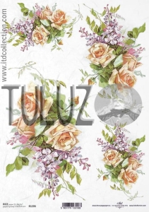 ITD Collection papier ryżowy A4 róże kod.prod.R1206