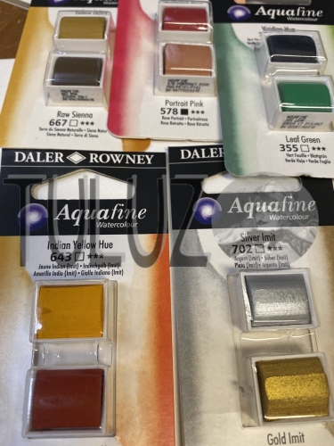 Daley Rowney Aquafine farby akwarelowe dwu pak 2pak TuLuz (1)..jpg