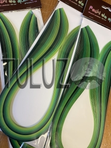 Quilling-paski - 3,5,10 mm odcienie zieleni