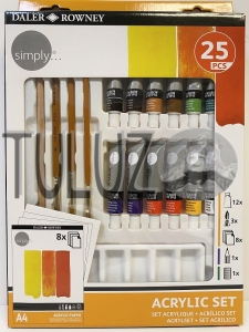 Daler-Rowney Simply Acrylic set  25 elementów