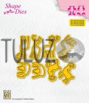 Nellie's wykrojnik  SD208 Mini Christmas Deer 1 (jelenie)