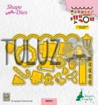 Nellie's wykrojnik SD213 Christmas fiddles 2 (Boże Narodzenie)