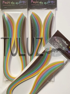 Quilling-paski-3,5,10 mm mix kolorów pastelowych