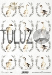 ITD Collection papier ryżowy A4 zwierzęta gęsie kod.prod.R2054