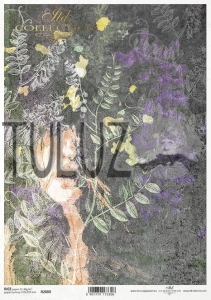 ITD Collection papier ryżowy A4 twarz kobiety, rośliny kod.prod.R2080