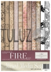 ITD Collection zestaw kreatywny Mixed Media Set  Art Jurnal Four Elements: Fire A4  21x29,7cm  kod.prod.MS023