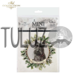 ITD Collection zestaw papierów ryżowych 14,8x14,8cm vintage pieski, wieniec kod.prod.RSM092