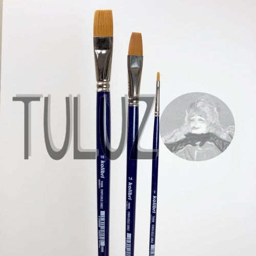 Pędzle seria 7009 Kolibri Tuluz pędzle włosie nylonowe syntetyczne..jpg