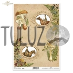 ITD Collection papier ryżowy A4 konie, jeździectwo, myślistwo, polowanie, grzyby kod.prod.R1036