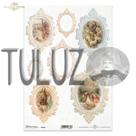 ITD Collection papier ryżowy A4  ramki, żłóbek, stajenka, Betlejem kod.prod.R1028