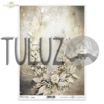 ITD Collection papier ryżowy A4  bukiet kwiatów kod.prod.R2342