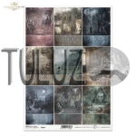 ITD Collection papier ryżowy A4 zamek, cmentarz, kruki, wrony, czaszka, wilkołaki kod.prod.R2023