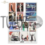 ITD Collection papier ryżowy A4 malarstwo, kobiety,  orientalna moda kod.prod.R1846