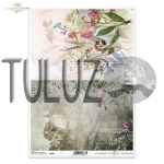 ITD Collection papier ryżowy A4 akwarela, polne kwiaty, widoczek, rośliny kod.prod.R1831