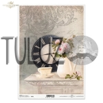 ITD Collection papier ryżowy A4 zegar, wazon, kwiaty, bukiet kod.prod.R0761