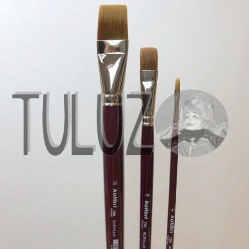 Pędzle seria 709 Kolibri Tuluz pędzle włosie nylonowe syntetyczne..jpg