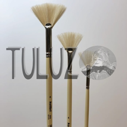 Pędzle seria 3019Kolibri Tuluz pędzle włosie szczecina wachlarz..jpg