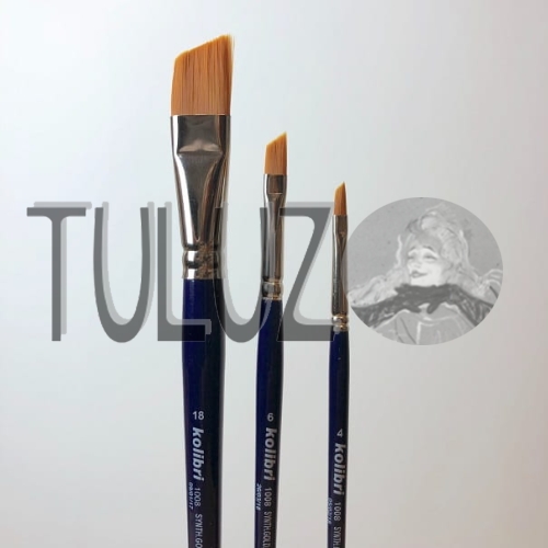 Pędzle seria 7009 Kolibri Tuluz pędzle włosie nylonowe skośny syntetyczne..jpg