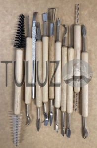 Narzędzia do modelowania mas plastycznych i gliny  zestaw 11szt