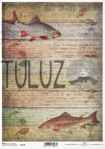 ITD Collection papier ryżowy A4 ryby kod.prod.R1133