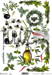 ITD Collection papier ryżowy A4 oliwki kod.prod.R0030