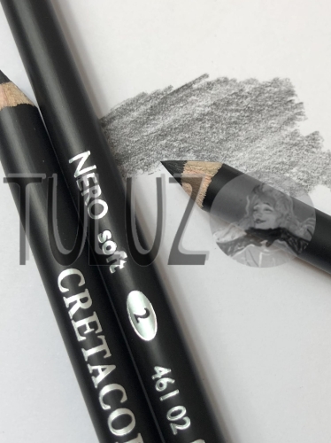 Czarna kredka w ołówku - tłusta miękka tuluz.jpg