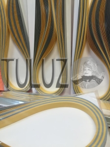 Quilling-paski- 3,5,10 mm złoto-srebrne