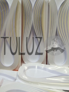 Quilling-paski- 3,5,10 mm biało-kremowe