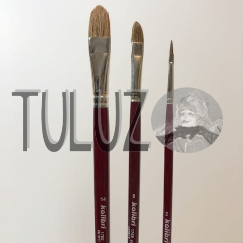 Pędzle seria 1755 Kolibri Tuluz pędzle włosie bydlęce koci języczek..jpg