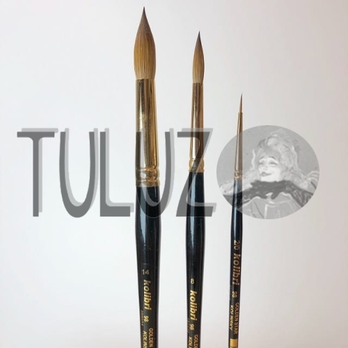 Pędzle seria 98 Kolibrii Tuluz pędzle  naturalne czerwony soból Kolinsky..jpg